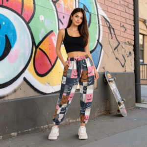 Gangown Unisex Hallowen Desenli Jogger Pantolon