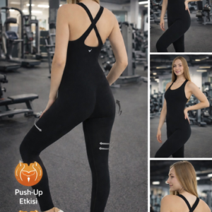 Wooster 11850 Çapraz Askılı Toparlayıcı Spor Tulum- Siyah