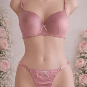 Love Secret Taş Detaylı Push-Up Sütyen Külot Takımı Pudra-Deri