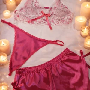 Love Secret 3 lü Saten Takım