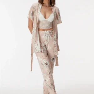 ANIL Kadın Sabahlık,Bralet ve Pantolon Takım